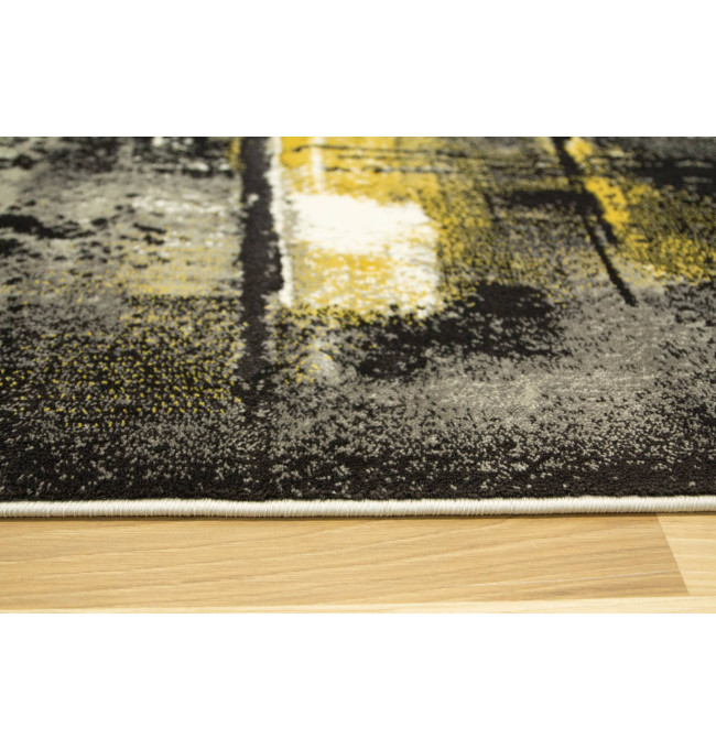 Koberec Victoria 7657A antracit / žltý