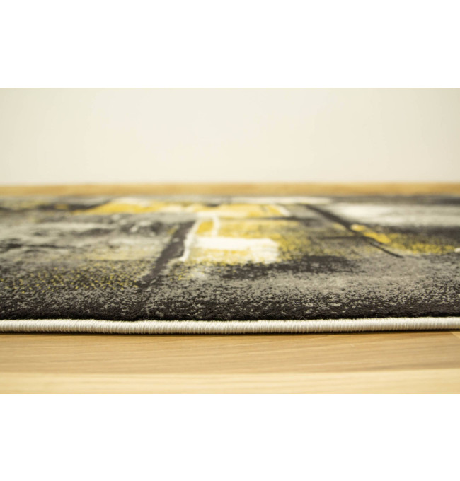 Koberec Victoria 7657A antracit / žltý