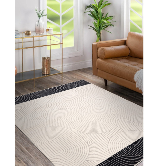 Koberec ANGEL 7901 / 52044 geometrický, béžový / černý