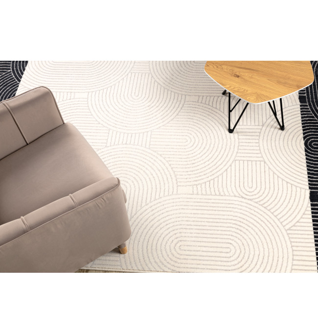 Koberec ANGEL 7901 / 52044 geometrický, béžový / černý