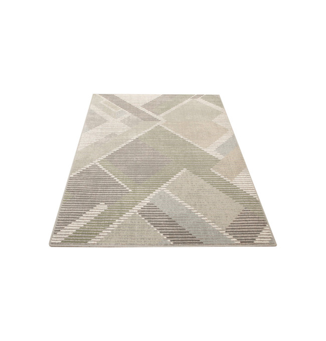 Koberec Ballata Elian Shale geometrický, šedý / zelený