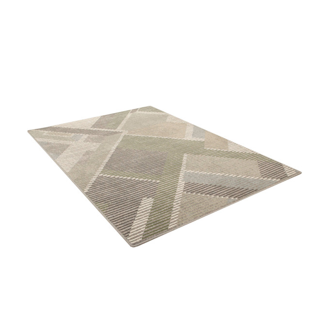 Koberec Ballata Elian Shale geometrický, šedý / zelený