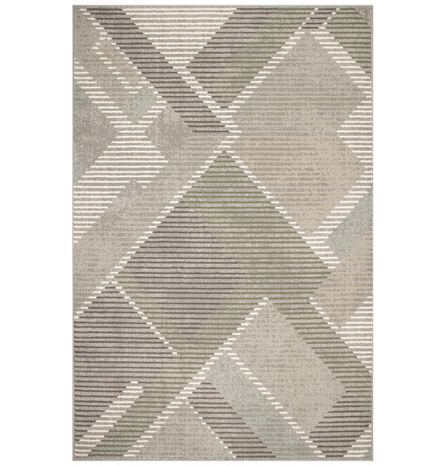 Koberec Ballata Elian Shale geometrický, šedý / zelený