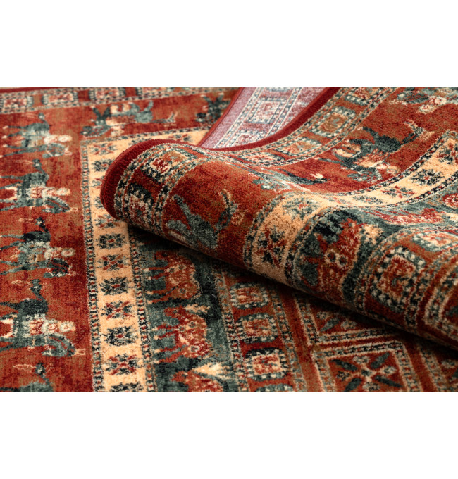 Koberec KASHQAI 4301 300 orientální / rám, terakota / zelený