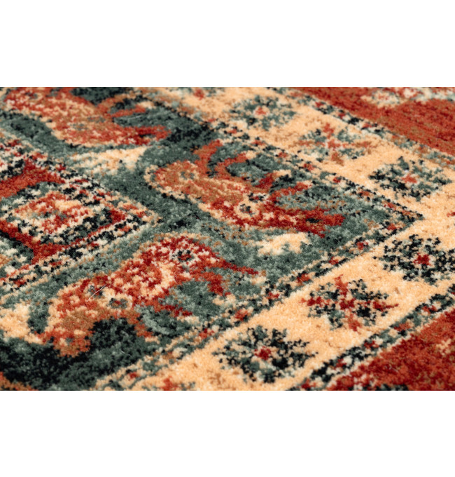 Koberec KASHQAI 4301 300 orientální / rám, terakota / zelený