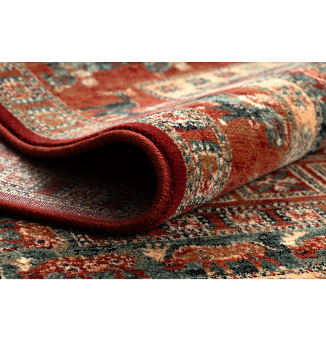 Koberec KASHQAI 4301 300 orientální / rám, terakota / zelený