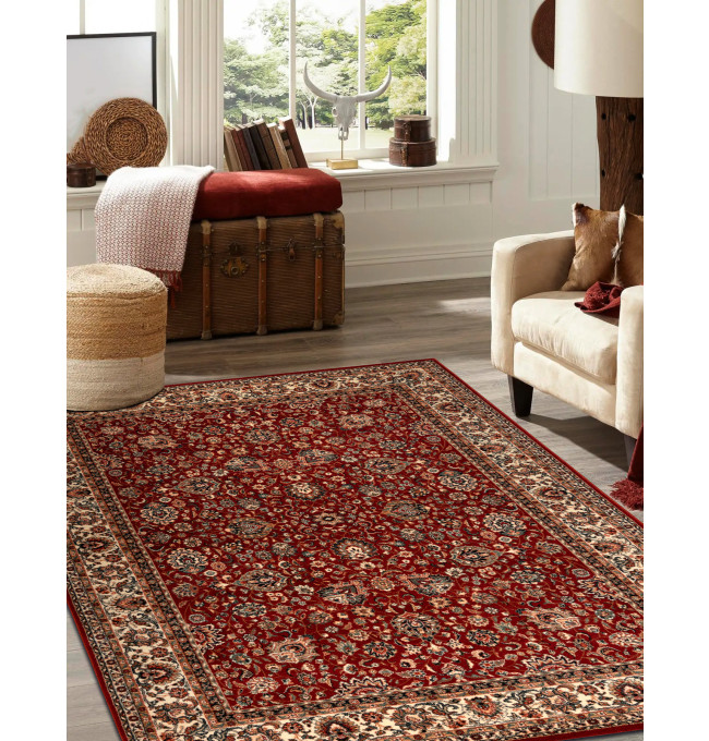 Koberec KASHQAI 4362 302 ornament, bordó / béžový