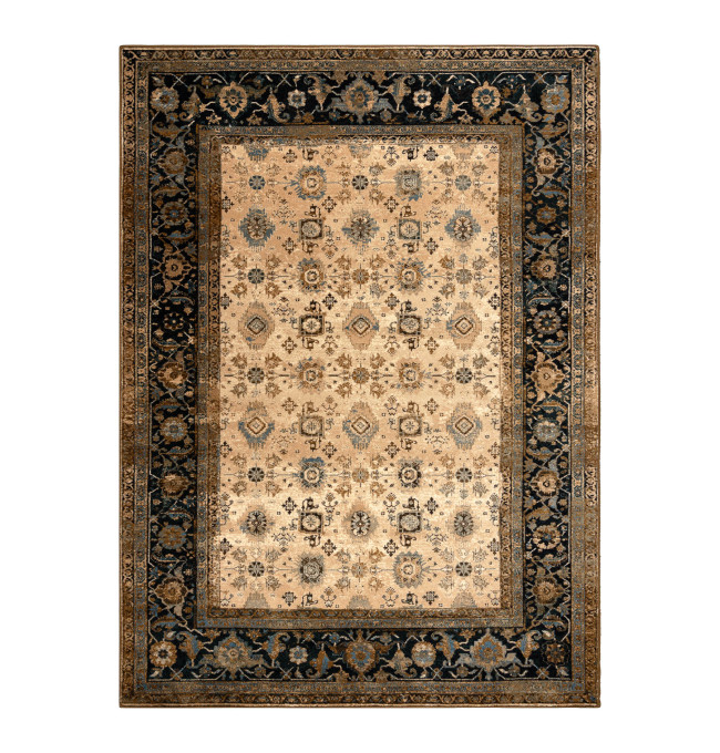 Koberec OMEGA AVILA Ornament rám, hnědý