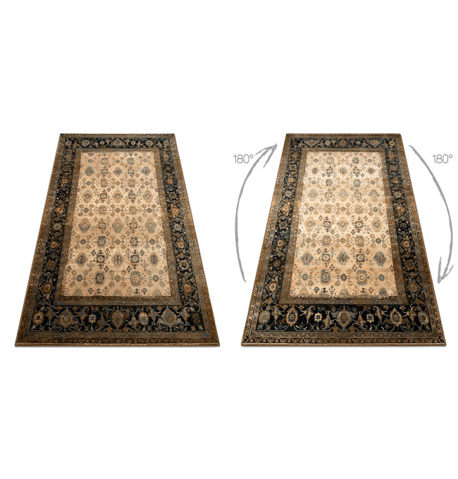 Koberec OMEGA AVILA Ornament rám, hnědý