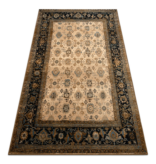 Koberec OMEGA AVILA Ornament rám, hnědý