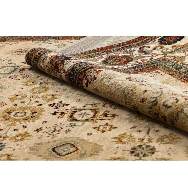 Koberec OMEGA AVILA Ornament rám, béžový