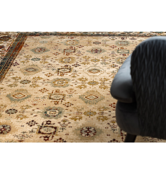 Koberec OMEGA AVILA Ornament rám, béžový