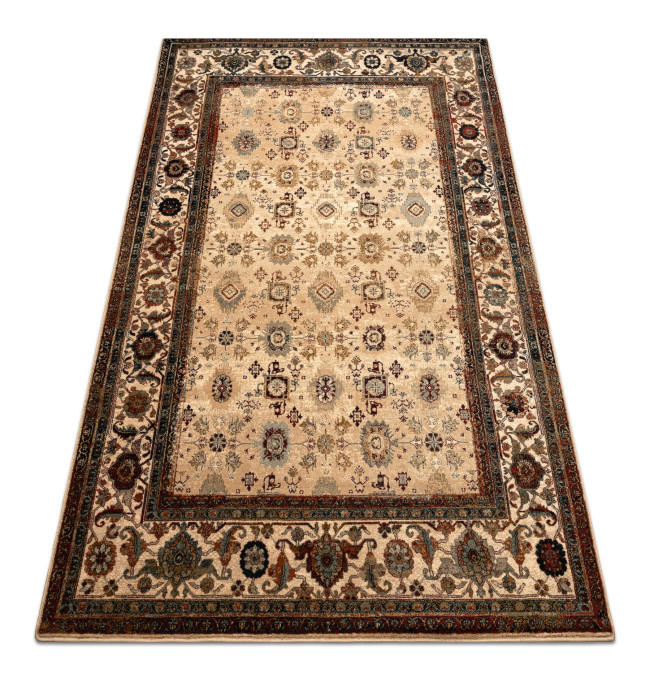 Koberec OMEGA AVILA Ornament rám, béžový