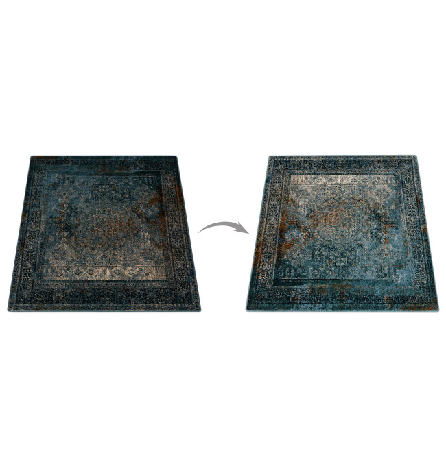 Koberec OMEGA MAMLUK Vintage rozeta, tmavomodrý