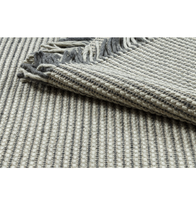 Koberec TAHAR 99003F krémový / šedý, linie / třásně