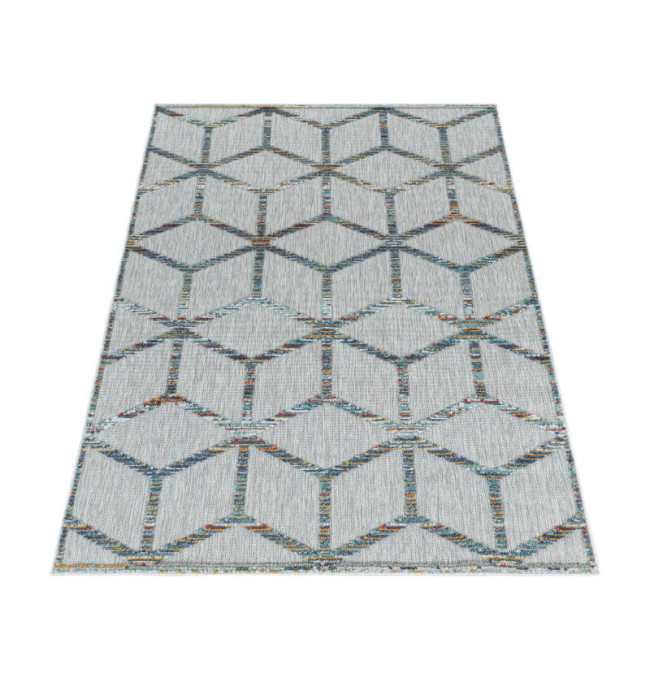 Šňůrkový koberec Bahama 3D romby multicolor