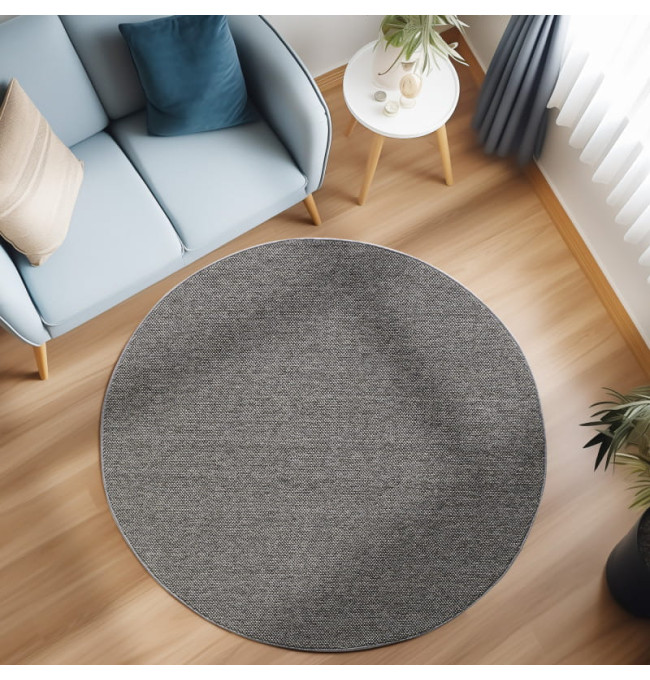 Koberec Loom šedý kruh