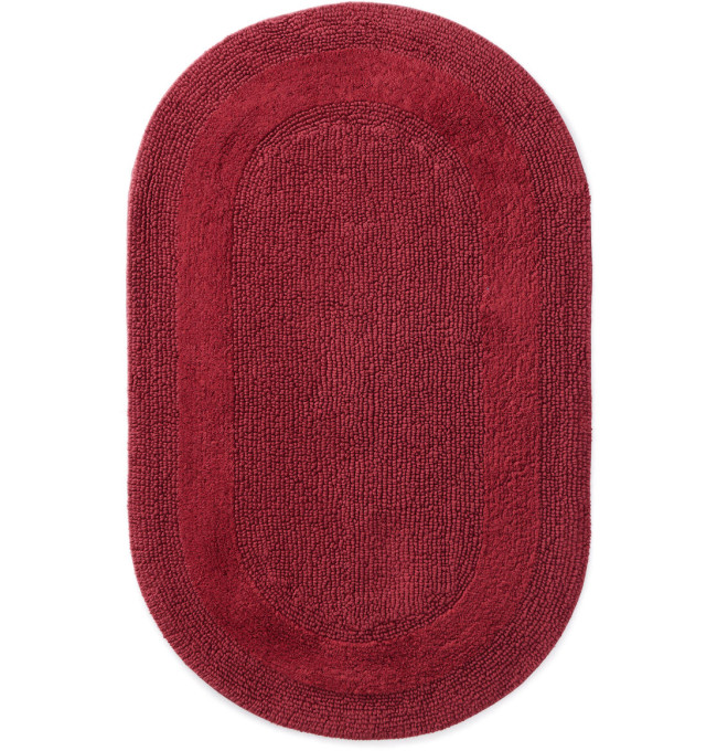 Koupelnový kobereček Javo Cotton bordó ovál