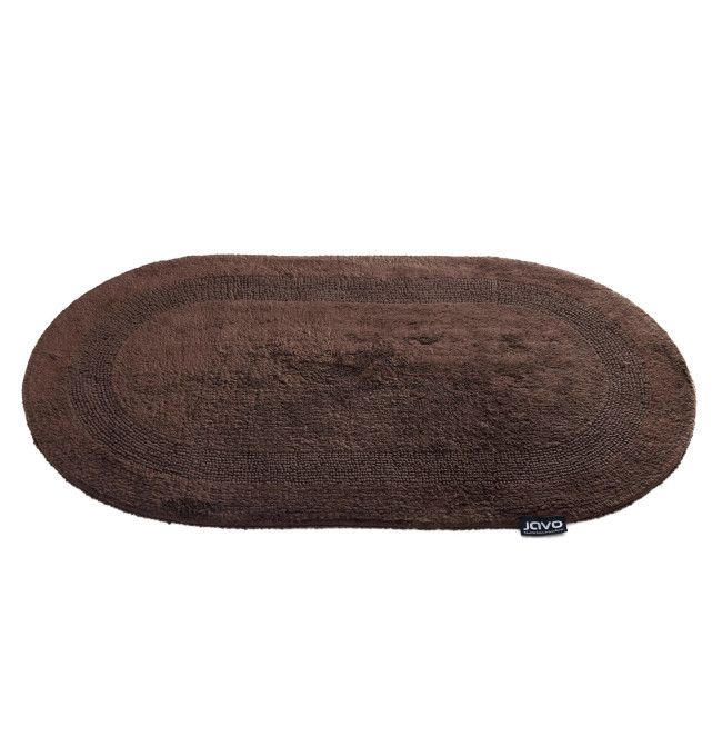 Koupelnový kobereček Javo Cotton hnědý oválný