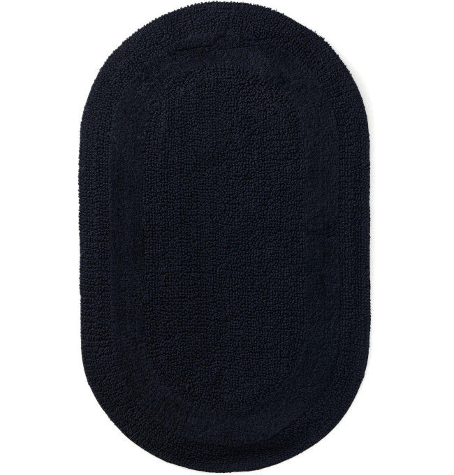 Kúpeľňový koberček Javo Cotton čierny ovál