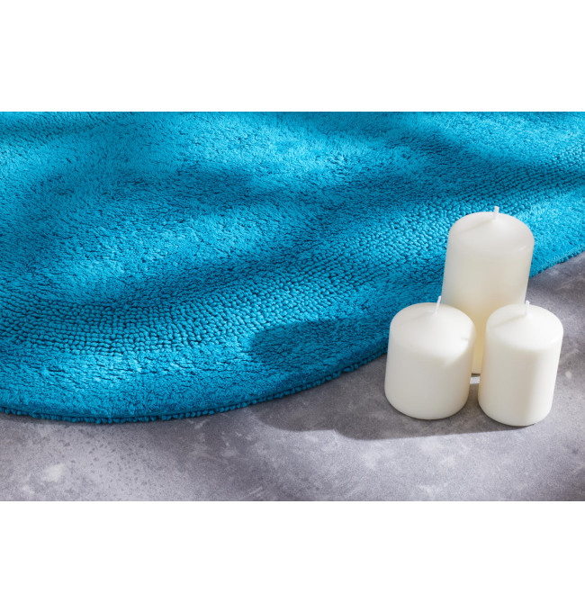 Koupelnový kobereček Javo Cotton světle tyrkysový ovál