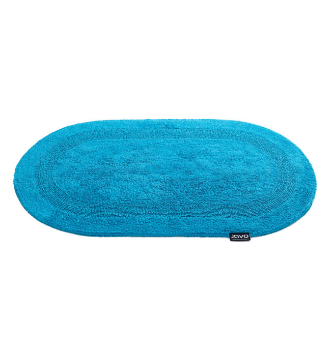 Koupelnový kobereček Javo Cotton světle tyrkysový ovál