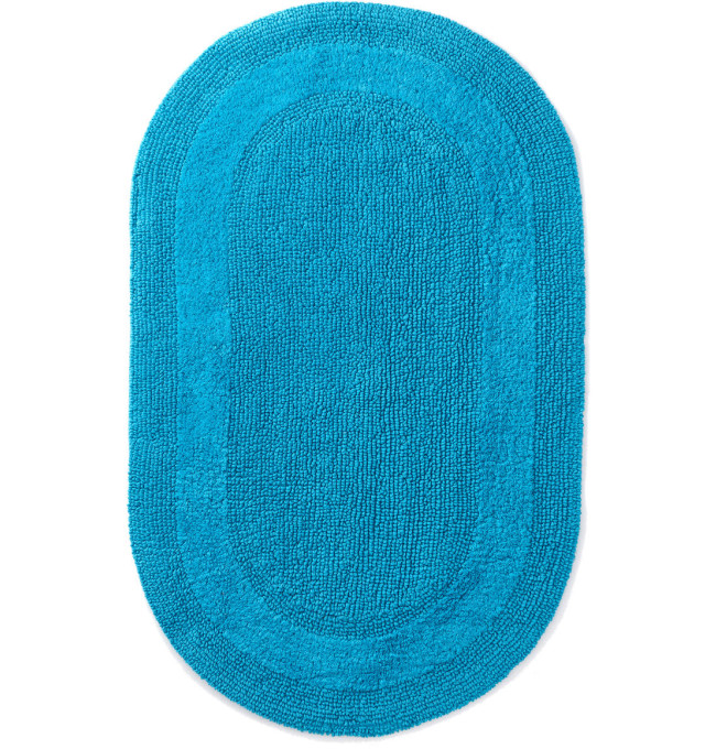 Koupelnový kobereček Javo Cotton světle tyrkysový ovál