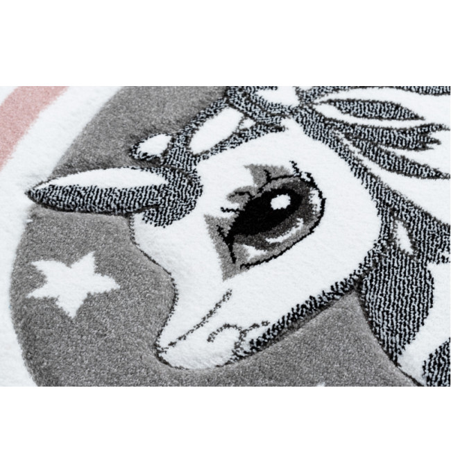 Koberec KRUH PETIT PONY KONÍK šedý