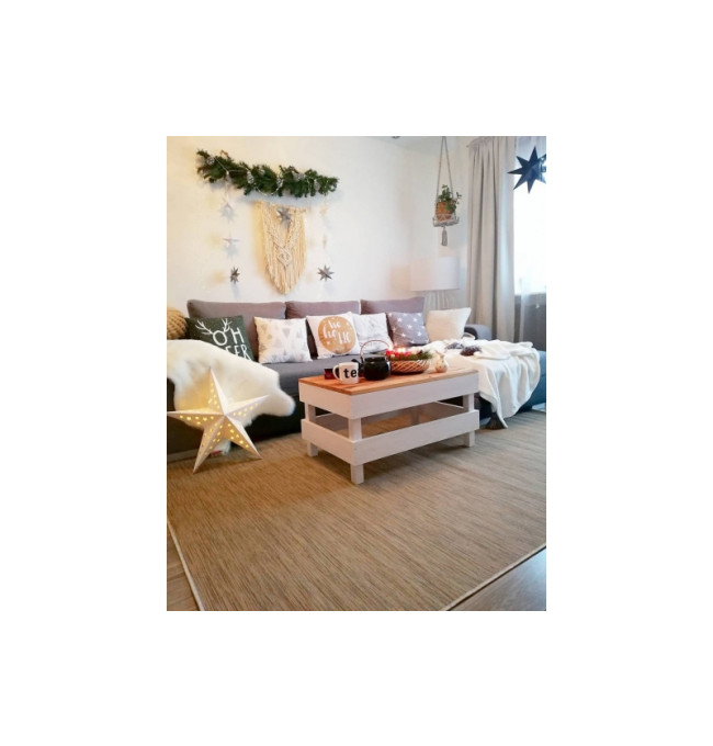 Exteriérový Oboustranný Koberec SIZAL DOUBLE 29201/075 melanž krém/melanž béž