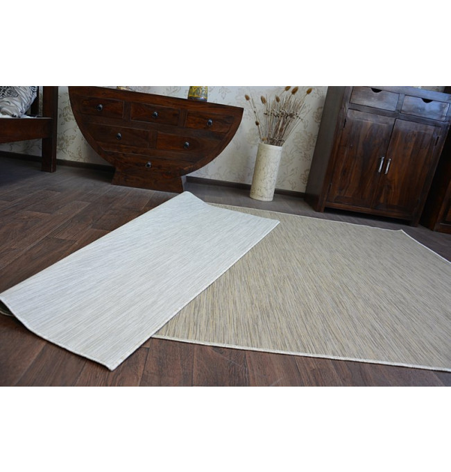 Exteriérový Oboustranný Koberec SIZAL DOUBLE 29201/075 melanž krém/melanž béž