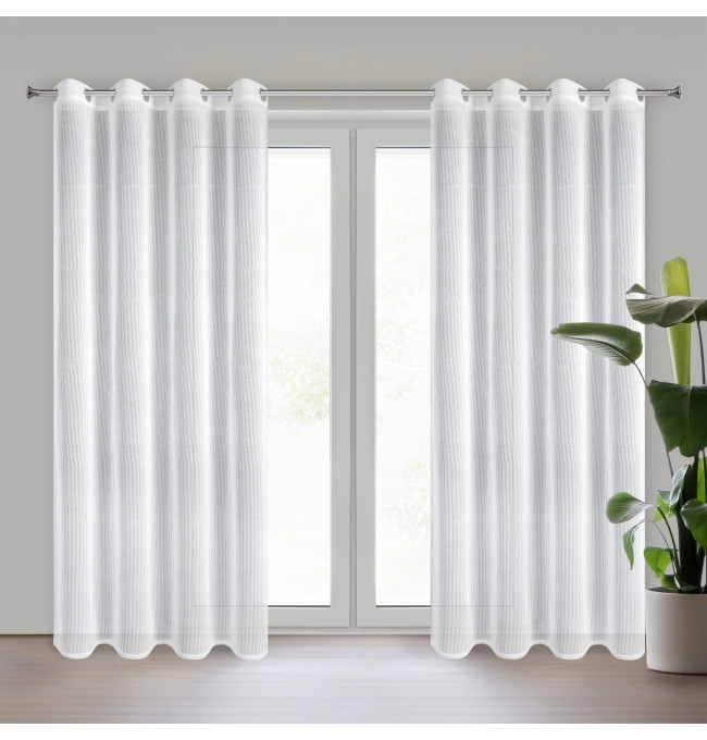 Hotová záclona ADRI bílá - na průchodkách