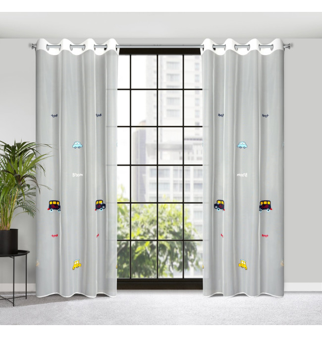 Hotová záclona ALVIN bílá - na průchodkách