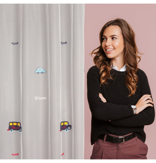 Hotová záclona ALVIN bílá - na průchodkách