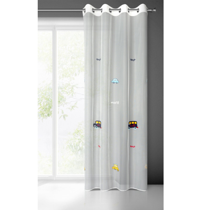 Hotová záclona ALVIN bílá - na průchodkách