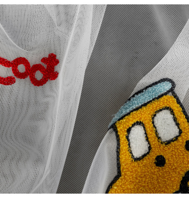 Hotová záclona ALVIN bílá - na průchodkách