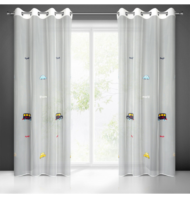 Hotová záclona ALVIN bílá - na průchodkách