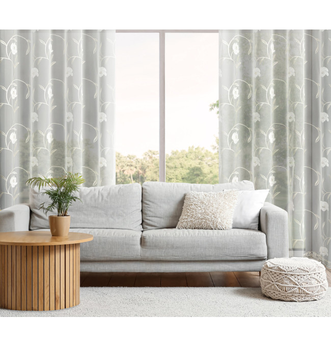 Hotová záclona AMIRI krémová - na průchodkách