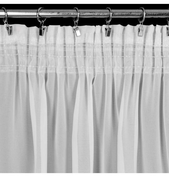 Hotová záclona ARLETA bílá - na pásce