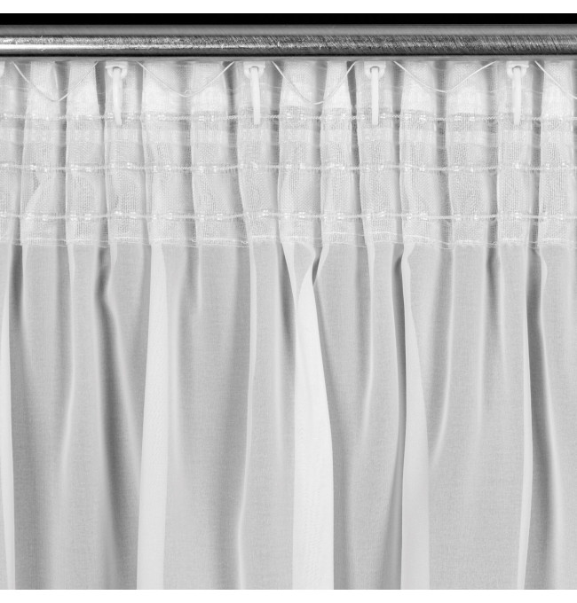 Hotová záclona ARLETA bílá - na pásce