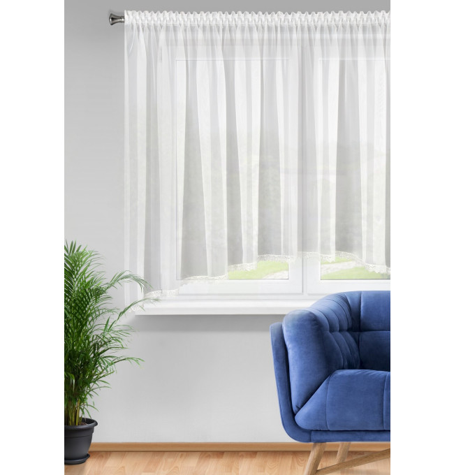 Hotová záclona CANDY bílá - na pásce