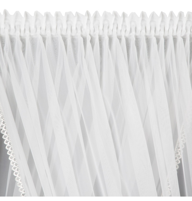 Hotová záclona CAROLINE bílá - na pásce