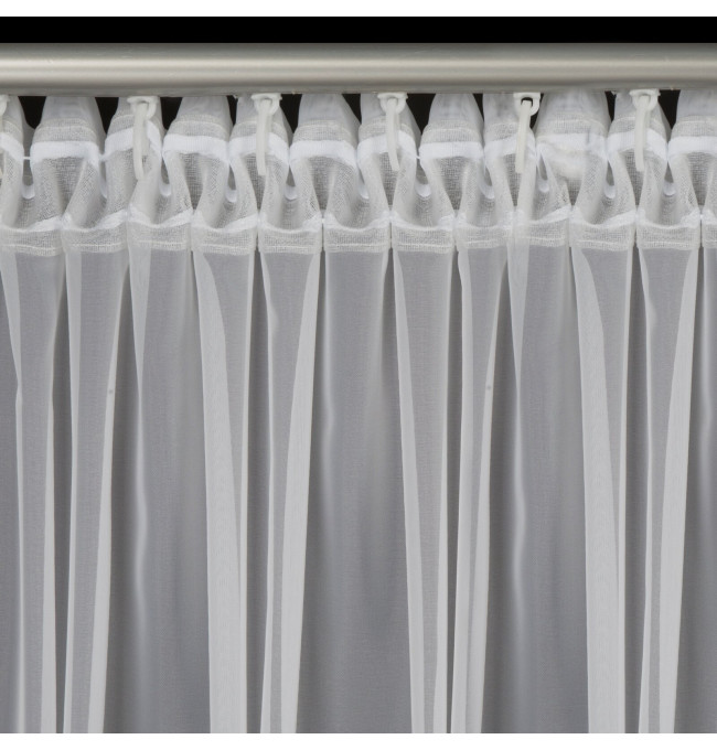 Hotová záclona CAROLINE bílá - na pásce