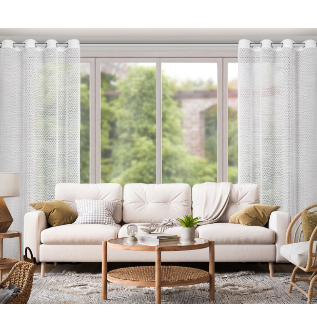 Hotová záclona CINDY bílá - na průchodkách