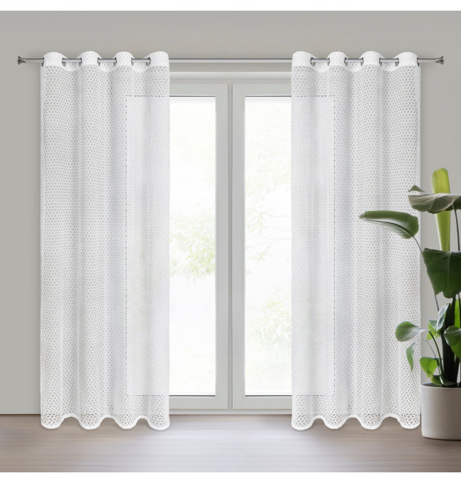 Hotová záclona CINDY bílá - na průchodkách