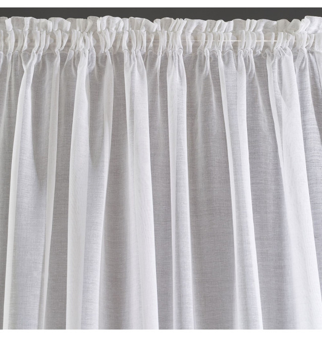 Hotová záclona DOLLY bílá - na pásce