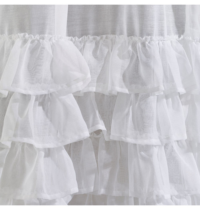 Hotová záclona DOLLY bílá - na pásce