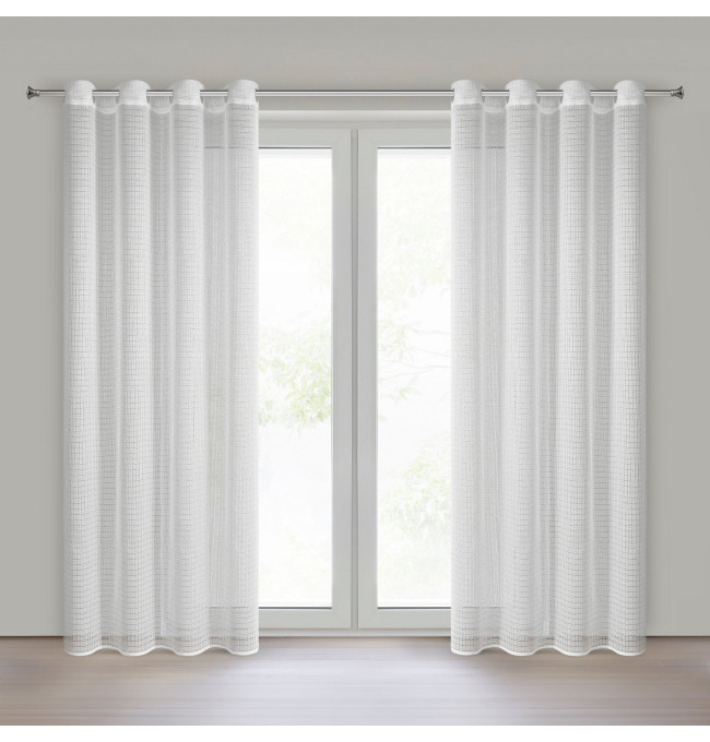 Hotová záclona ELIRA bílá - na průchodkách