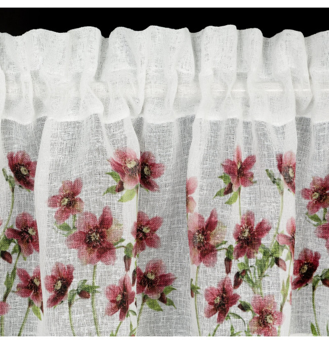 Hotová záclona ISA bordó - s tunelem