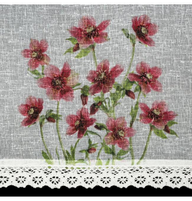 Hotová záclona ISA bordó - s tunelem