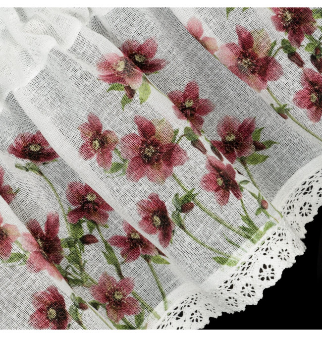 Hotová záclona ISA bordó - s tunelem